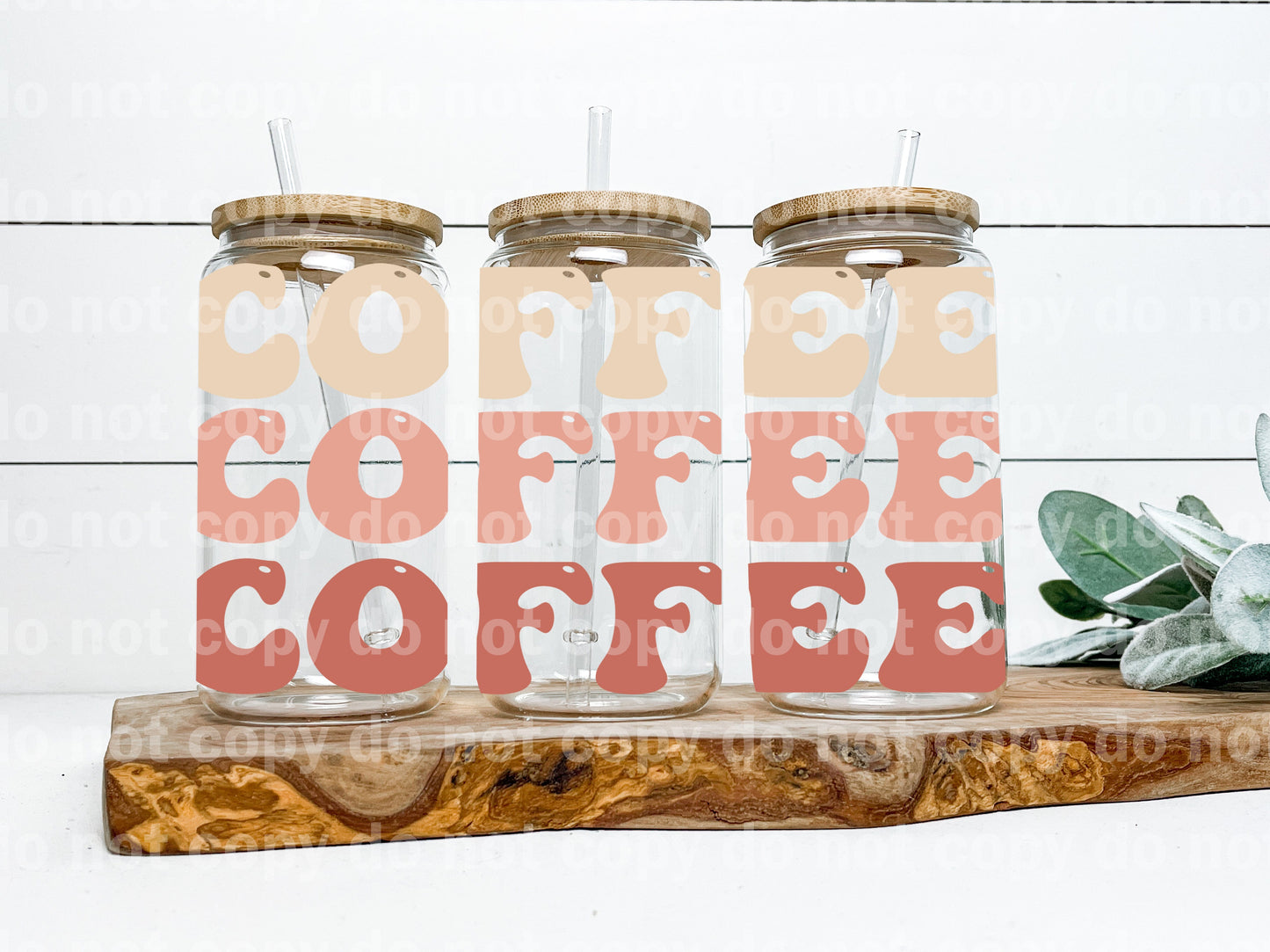 Coffee Coffee Coffee Typography 16oz Cup Wrap