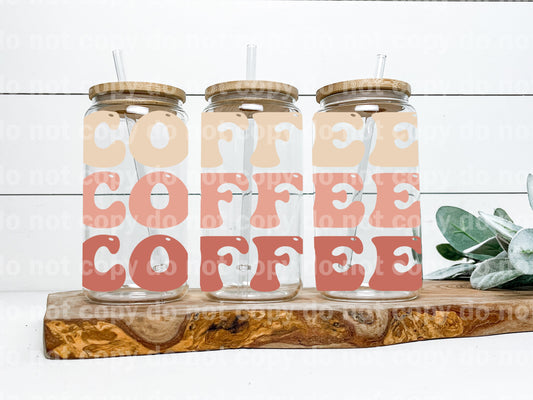 Café Café Tipografía de café Envoltura de taza de 16 oz