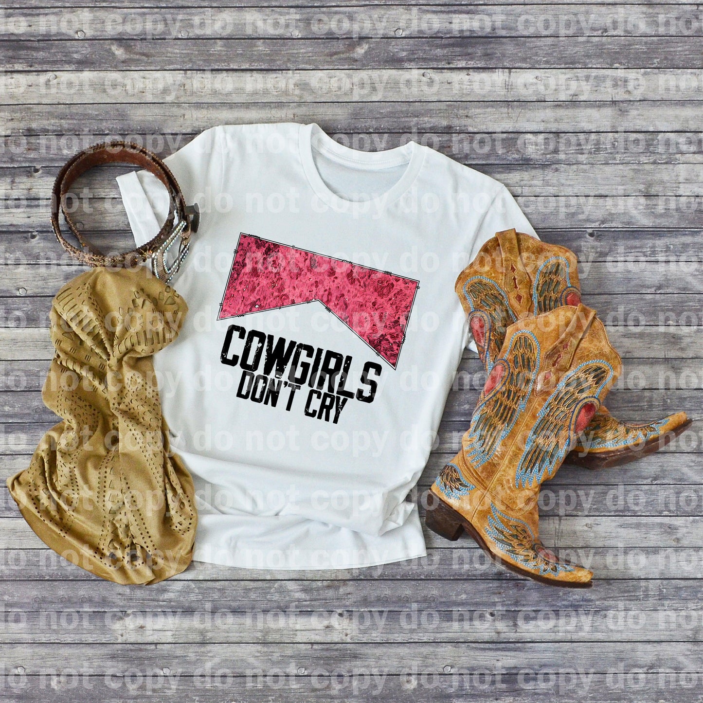 Cowgirls don't cry Sublimation print