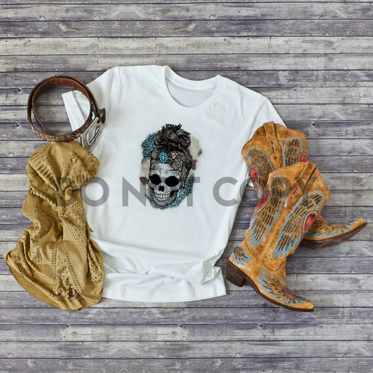 Cowhide Leopard Skull Sublimation Print