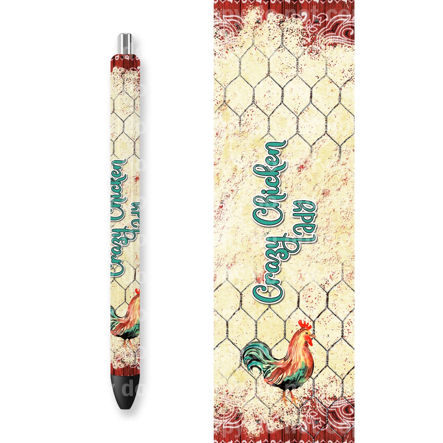 Crazy Chicken Lady Pen Wrap