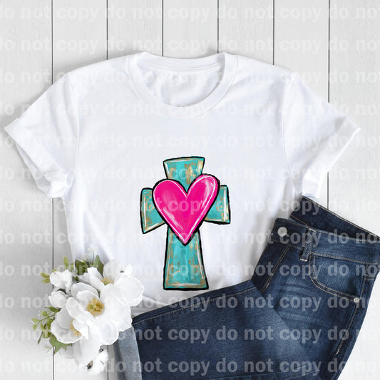 Cross with Heart Sublimation print
