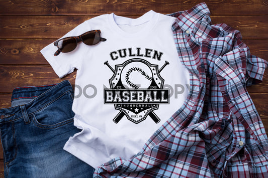 Cullen Baseball Thunderball Sublimation print