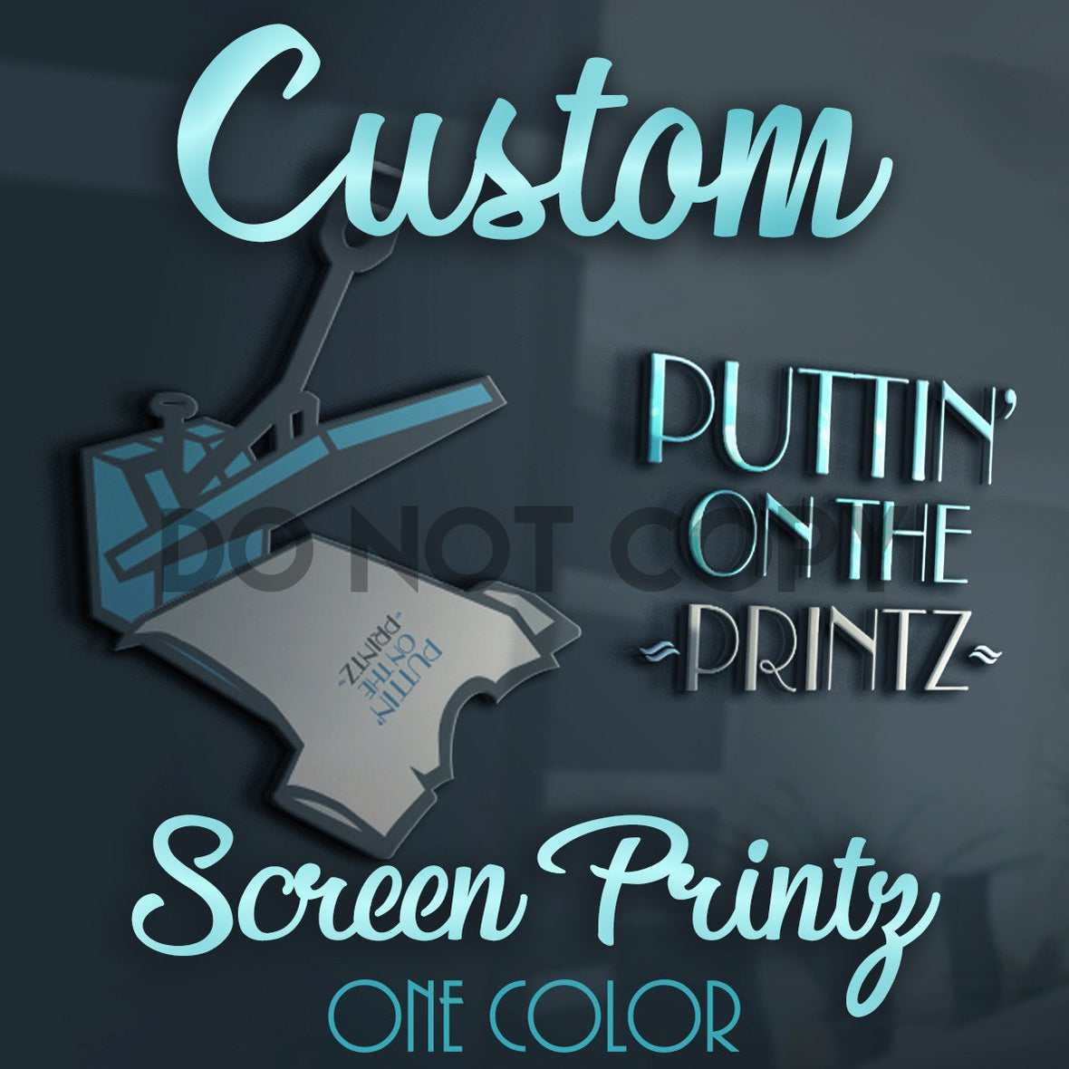 Screen Print One Color Pattern Custom one color single image screen print – Puttin on the Printz