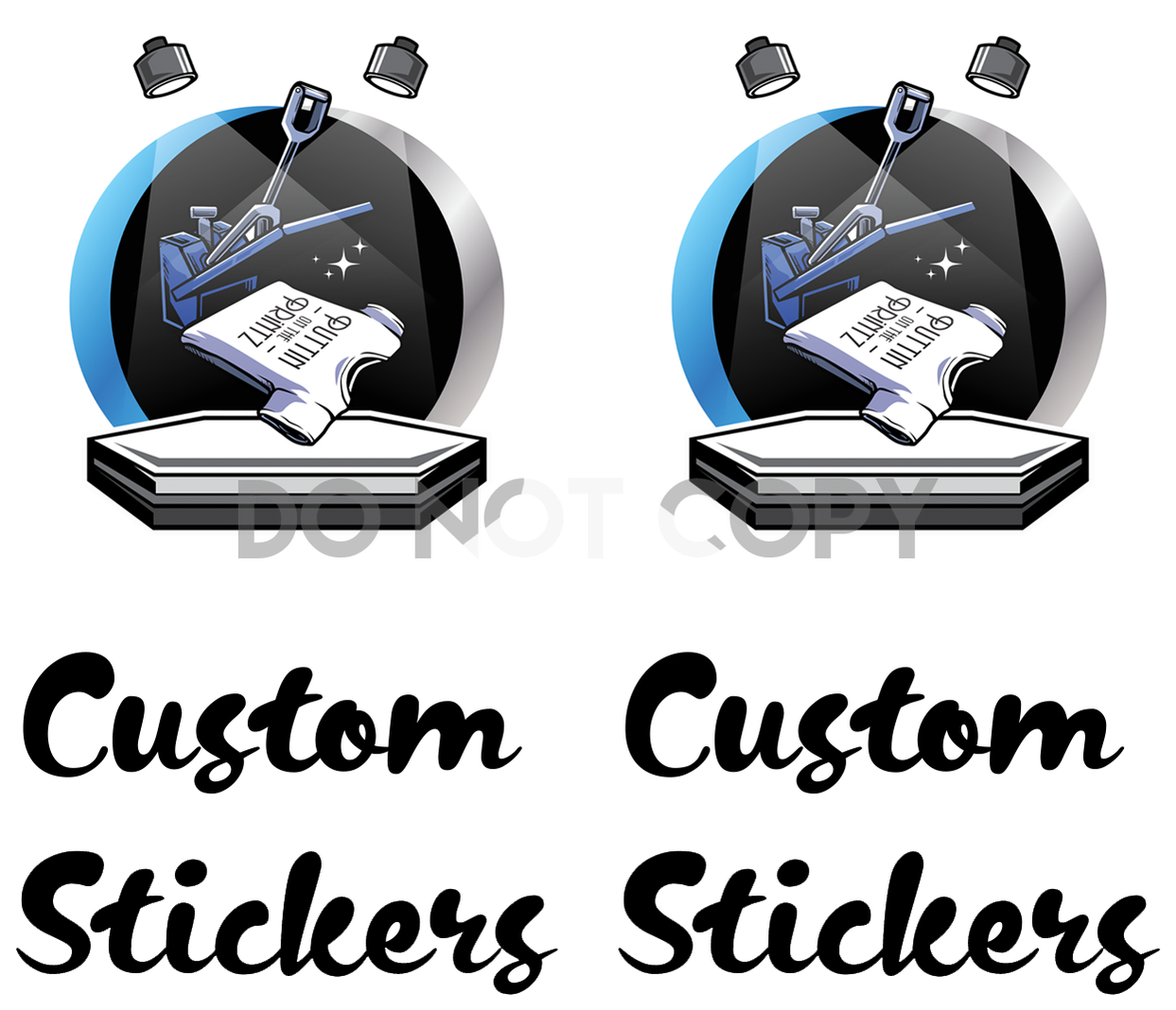 custom 2" logo sticker upload your file -10 Glossy Stickers per sheet