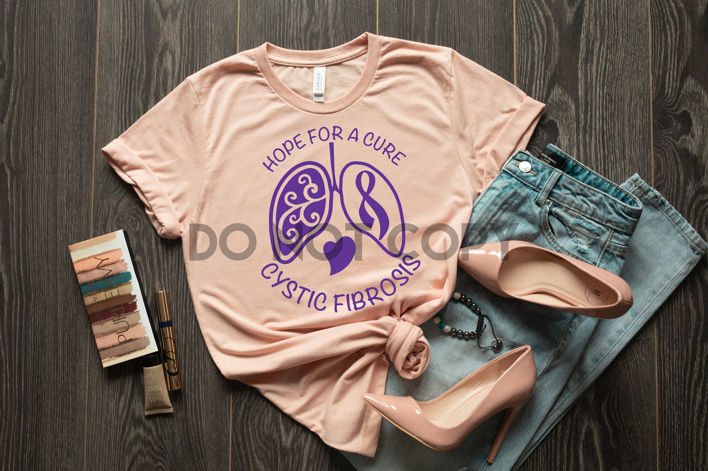 Cystic Fibrosis hope for a cure Purple ink awareness Dream Print or Sublimation Print