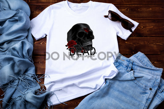 Dead on the Inside Skull Sublimation print