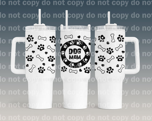 Dog Mom Cup Wrap 40oz Cup Wrap with Matching Handle Print