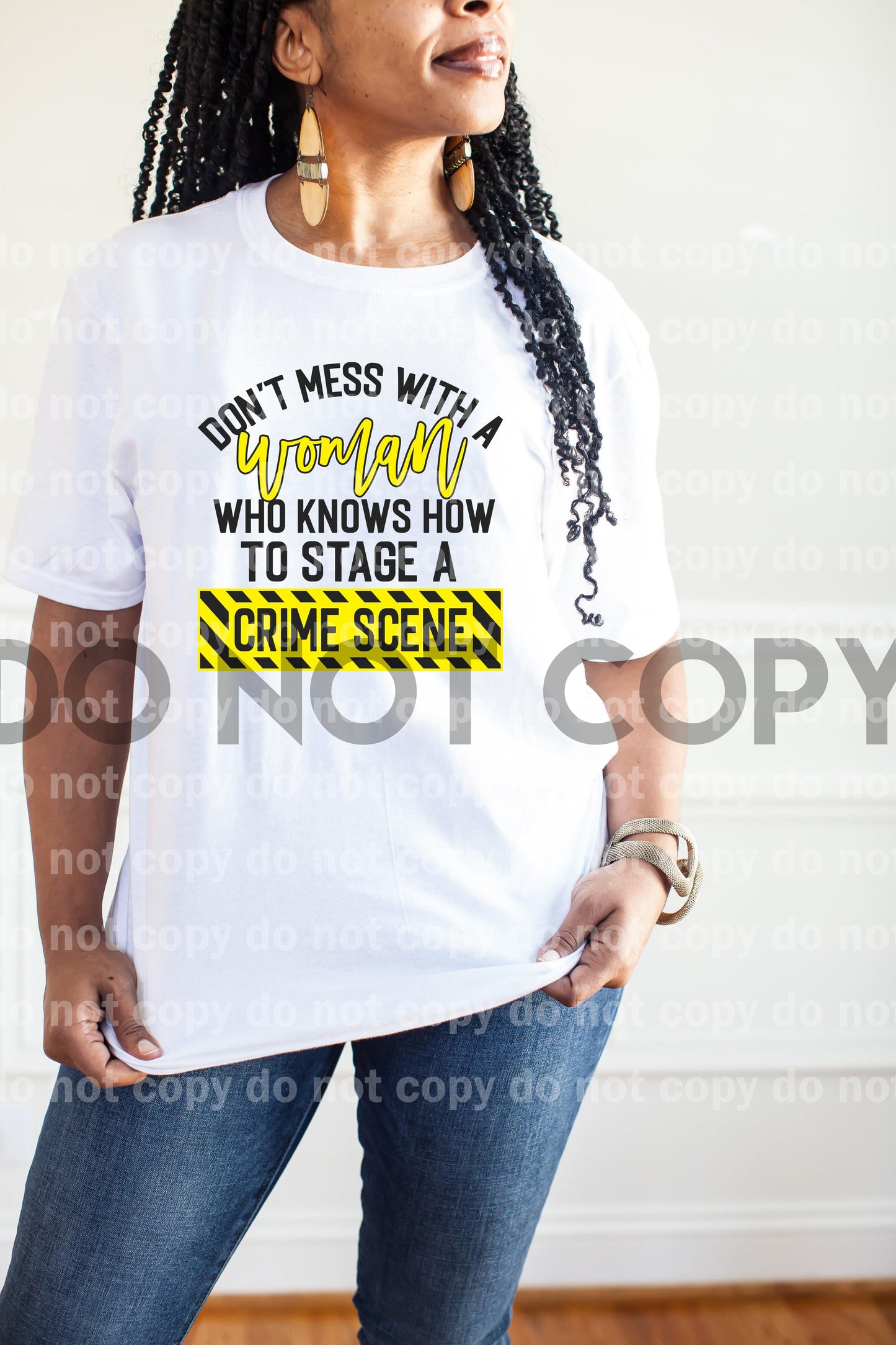 Don't Mess with a Woman Who Knows How to Stage a Crime Scene Sublimation print