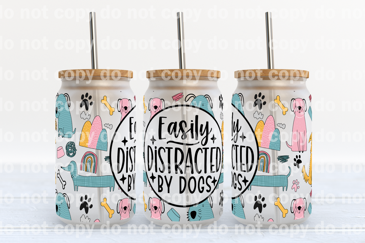 Easily Distracted By Dogs 16oz Cup Wrap