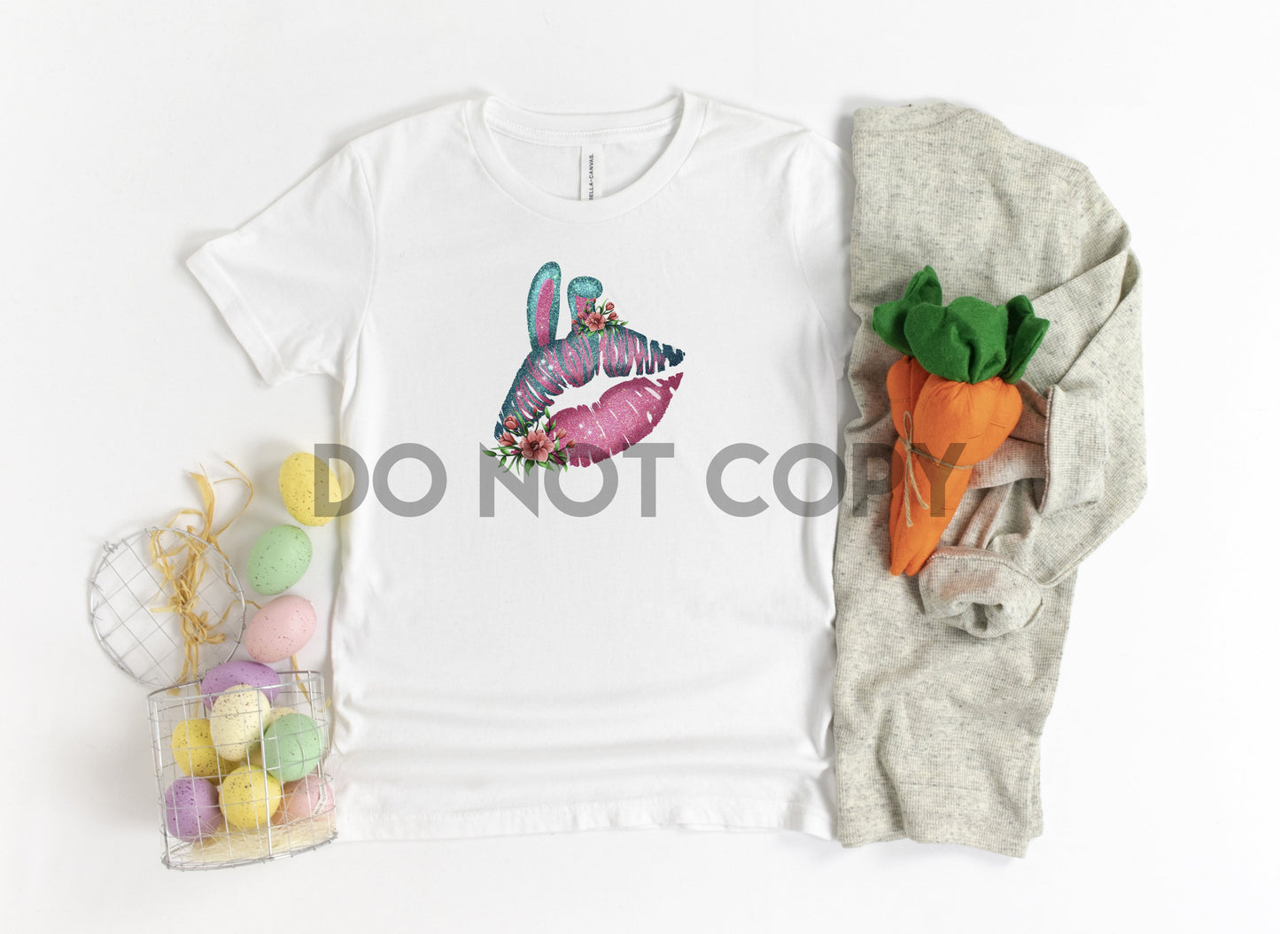 Easter Bunny Ears Lips Sublimation print