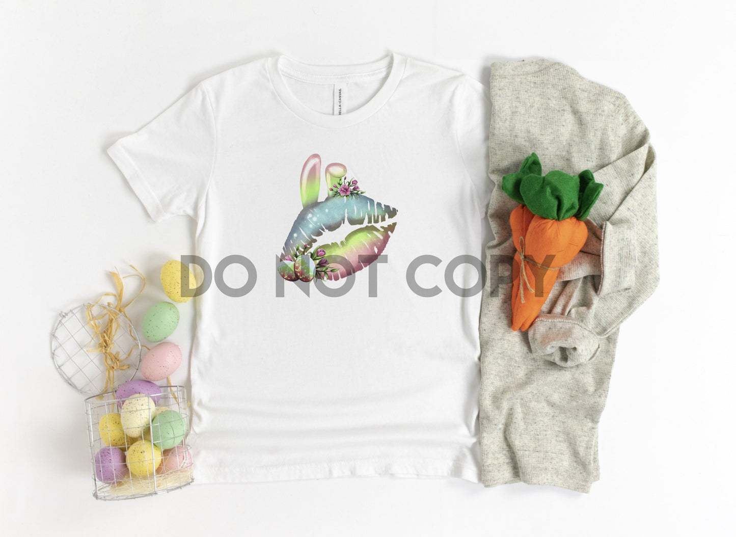 Easter Bunny Ear Lips Pastel Sublimation print