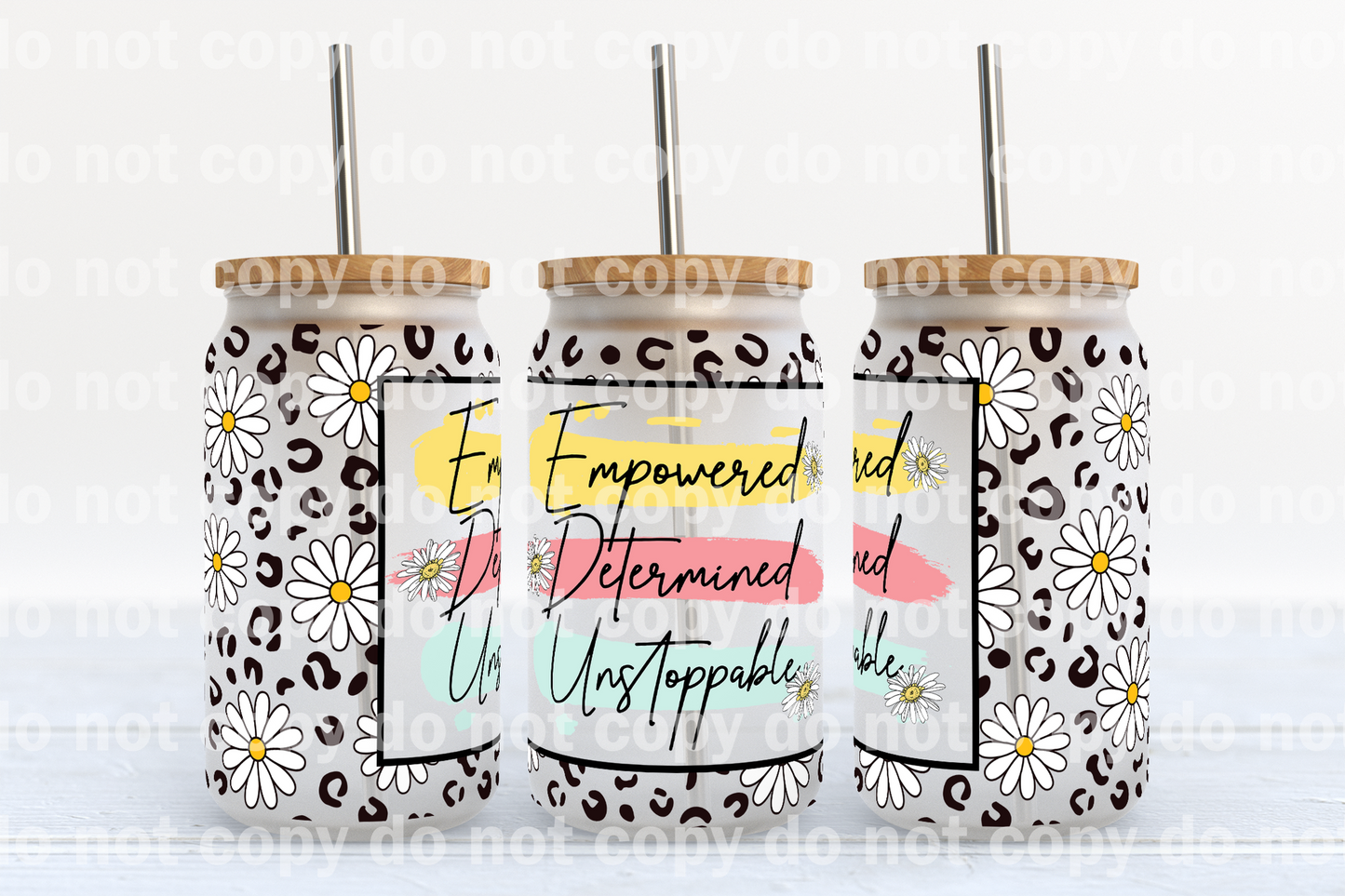 Empowered Determined Unstoppable 16oz Cup Wrap