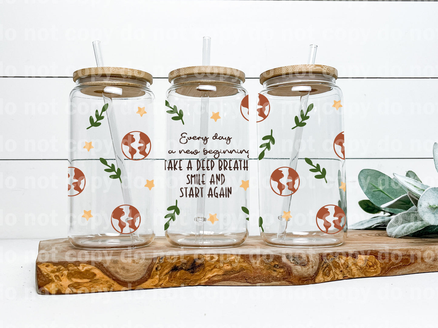 Every Day Is A New Beginning Take A Deep Breath And Smile Again 16oz Cup Wrap