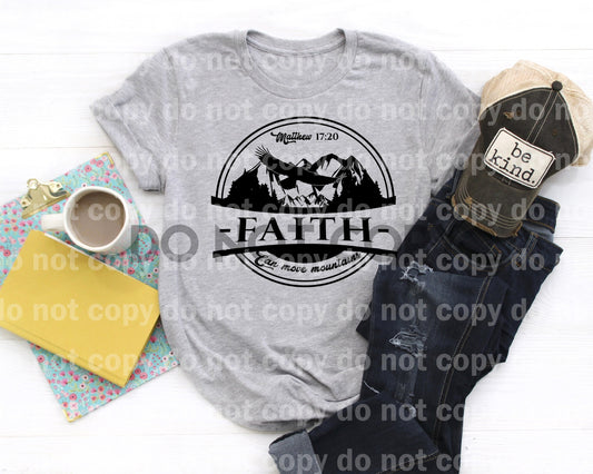 Faith Can Move Mountains Circle Dream Print or Sublimation Print