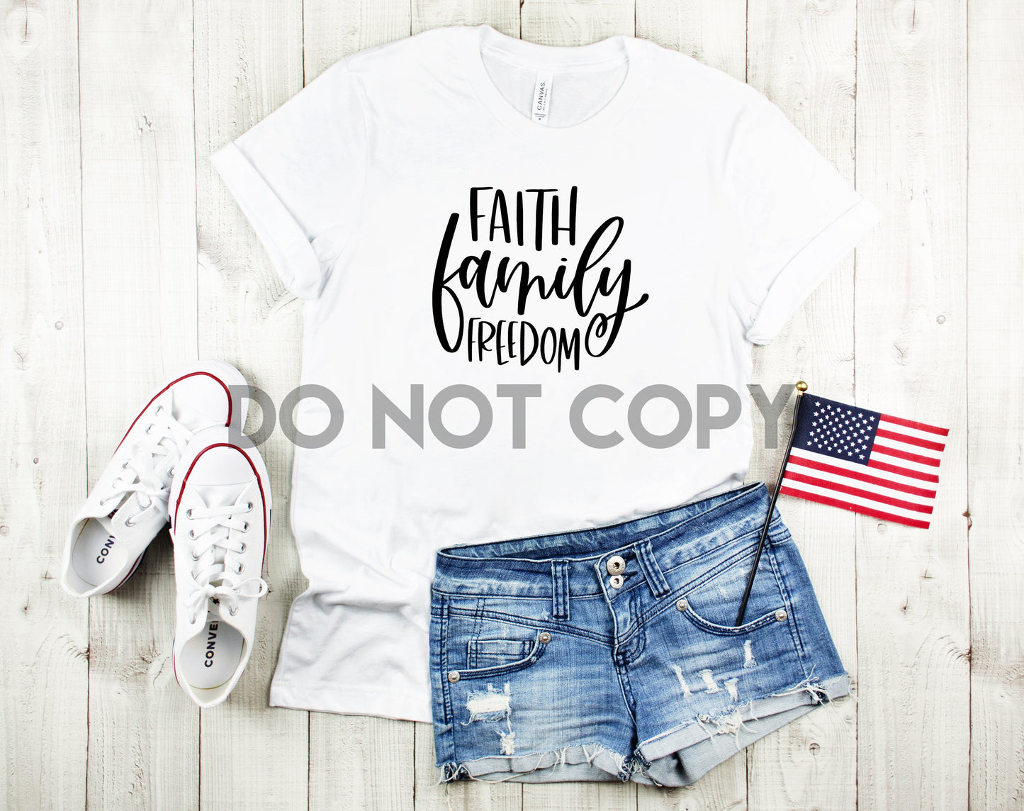 Faith Family Freedom Sublimation Print