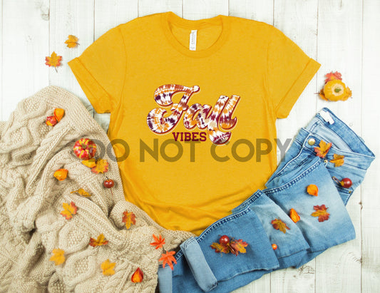Fall Vibes HIGH HEAT Full color Screen Print transfer