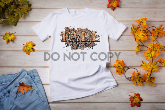 Fall Vibes Leopard Sublimation print