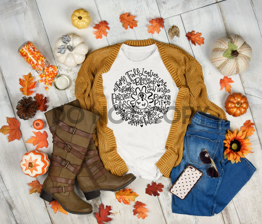 Thanksgiving Typography sublimation print