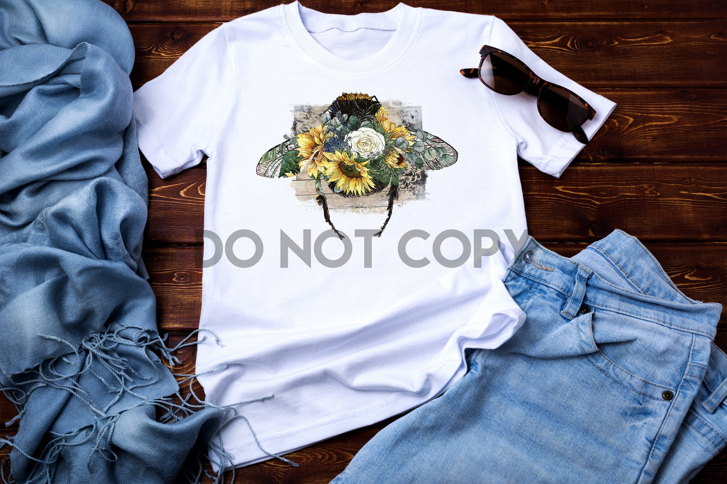 Floral Bee sublimation print