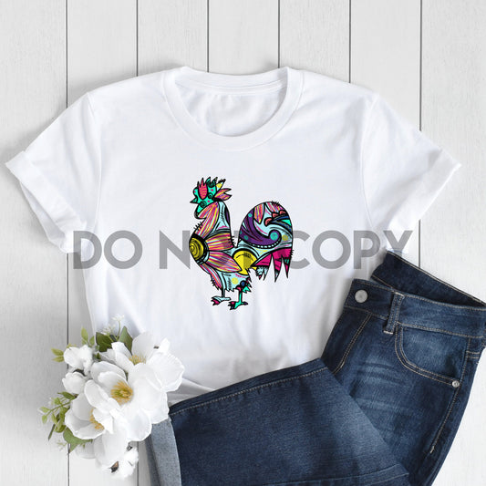Floral Paisley Rooster Sublimation Print
