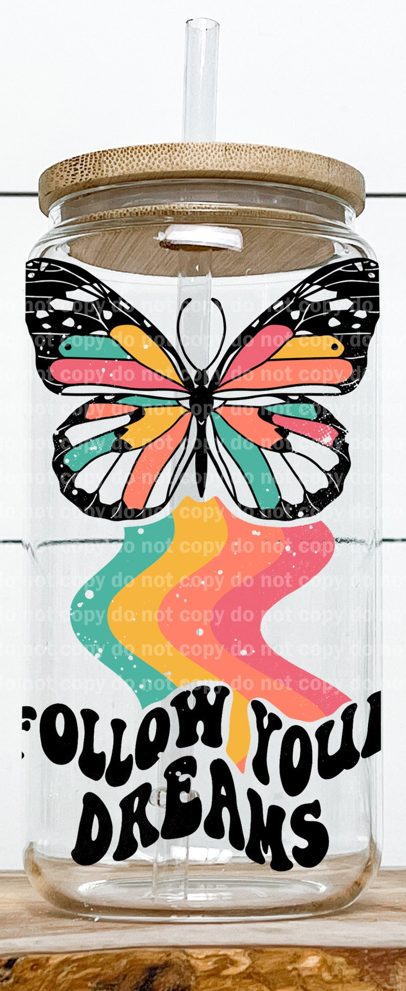 Follow Your Dreams Butterfly Decal 3.4 x 5