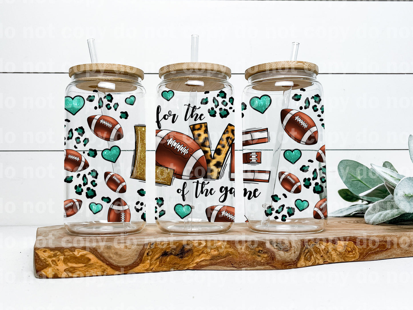 For The Love Of The Game American Football 16oz Cup Wrap