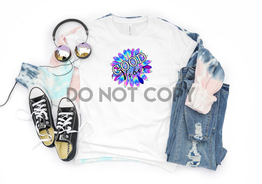 Good Vibes Trippy Flower Sublimation Print