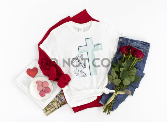 Estampado por sublimación de pascua con estampado floral cruzado de conejito Grace