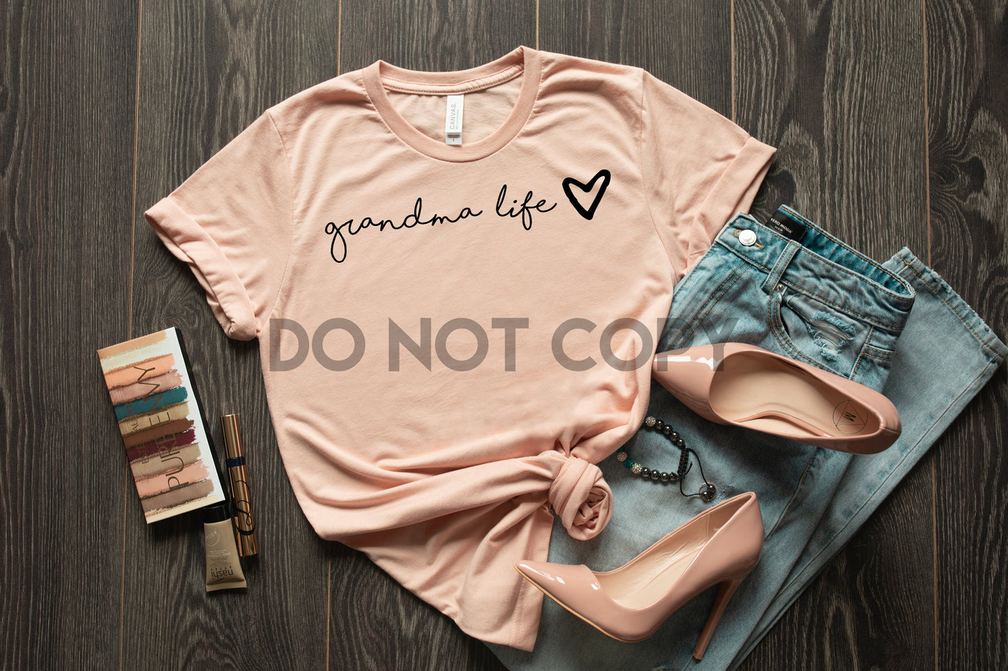 Grandma Life one color Screen Print plastisol transfer