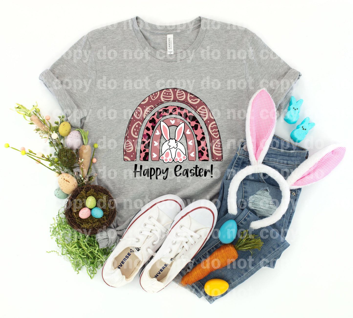 Happy Easter Bunny Rainbow Dream Print or Sublimation Print