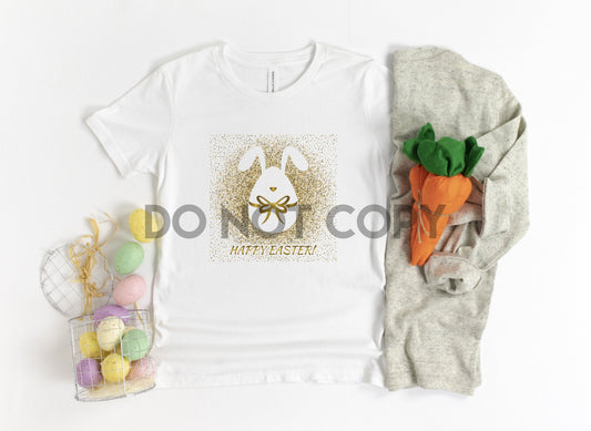Gold Happy Easter Sublimation Print
