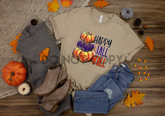 Happy fall y'all Pumpkin Stacked Dream Print or Sublimation Print