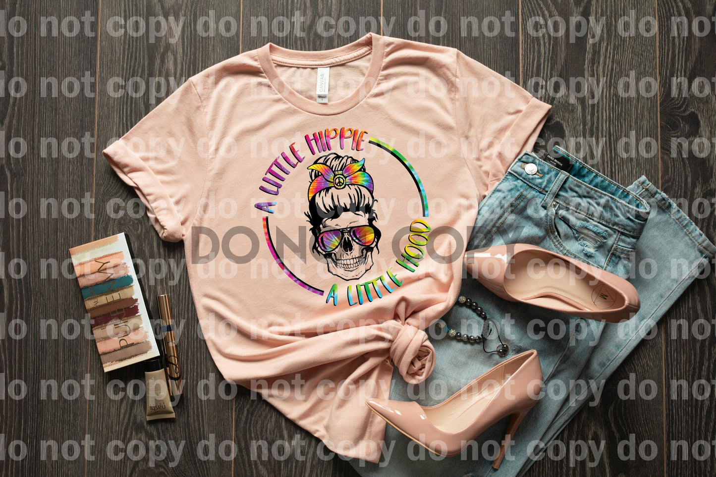A Little Hippie A Little Hood Tie Dye Skull Dream Print or Sublimation Print