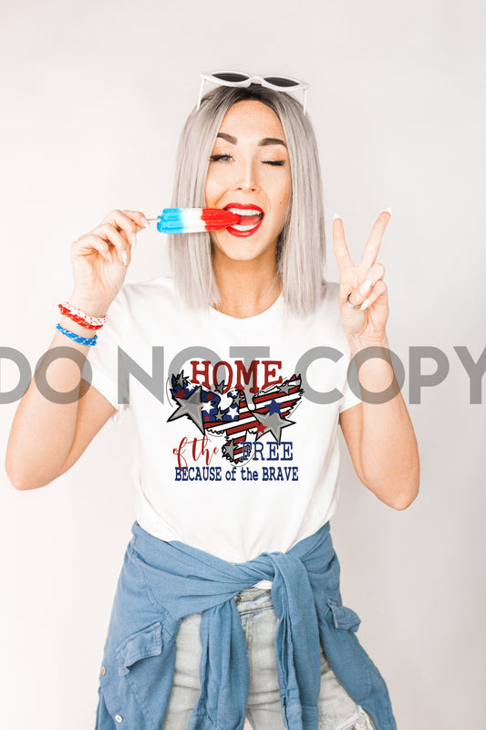 Home of the Free Because of the Brave Sublimation Print