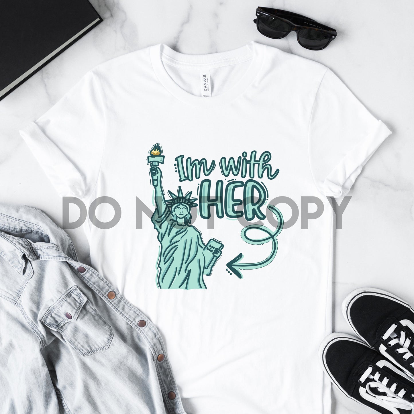 I'm with Her Statue of Liberty Sublimation Print