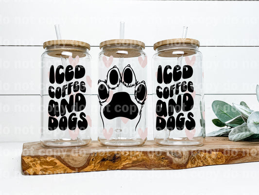 Iced Coffee And Dogs 16oz Cup Wrap