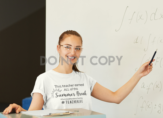 Esta maestra se ganó todas estas vacaciones de verano #teacherlife transferencia de serigrafía a un color