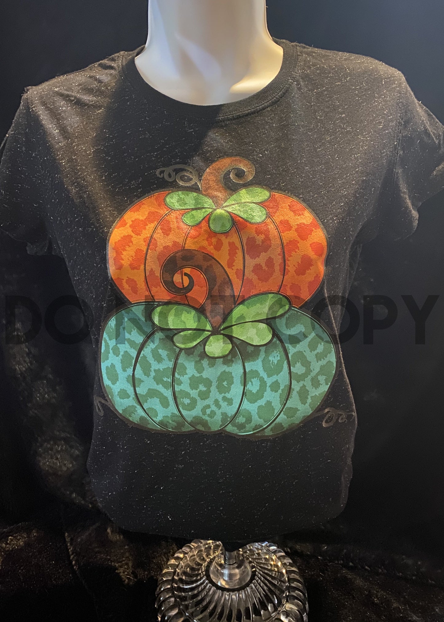 Orange and teal leopard Pumpkins Dream Print or Sublimation Print