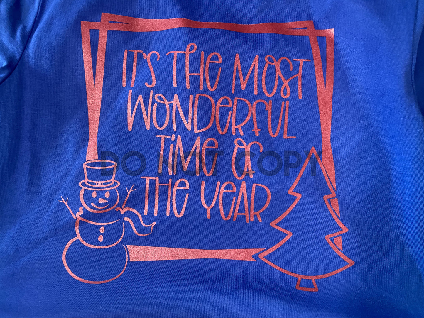 It’s the most wonderful time of the year Metallic one color Screen print transfer