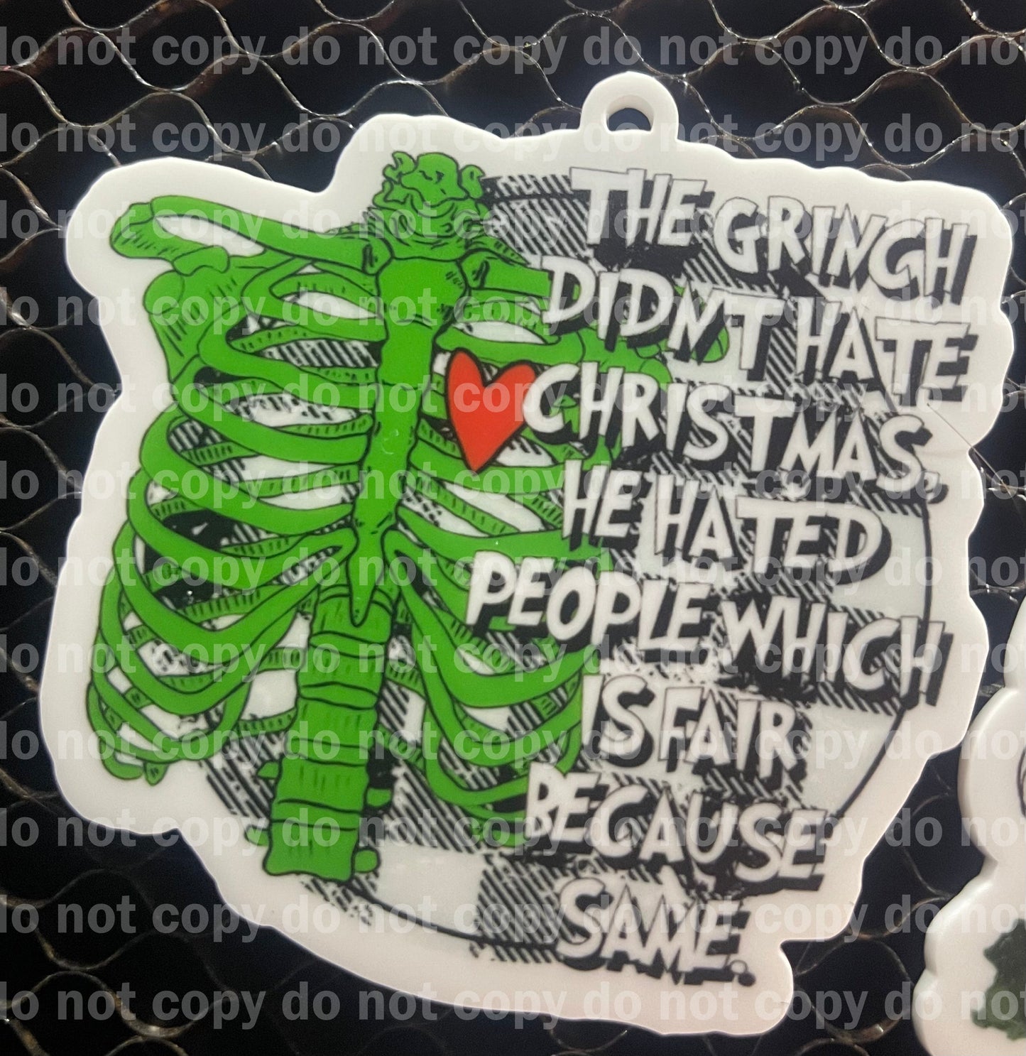 Didn't hate Christmas, he hated people Christmas ornament uv print and acrylic