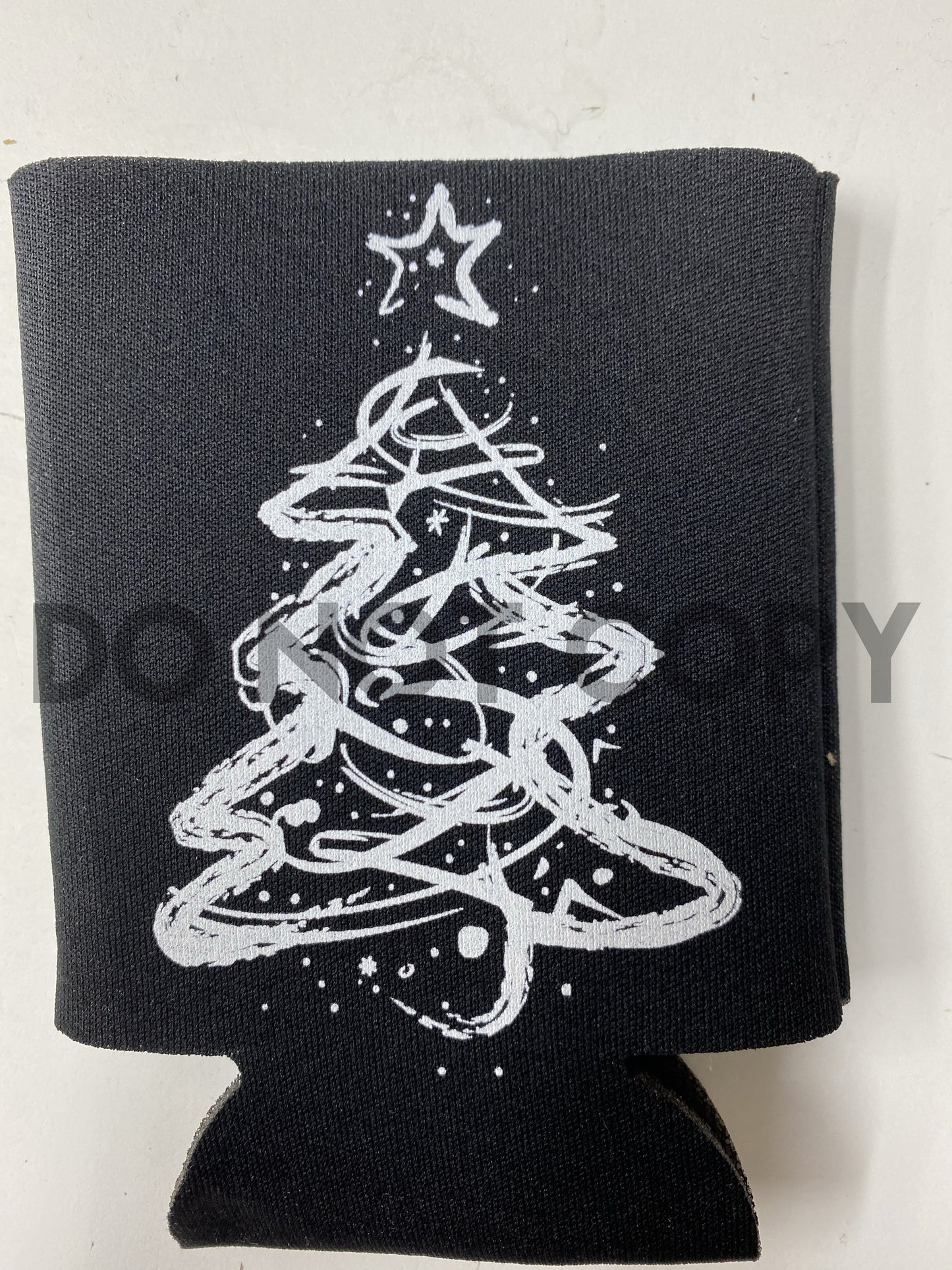 Christmas tree #1 coozie Pocket Tea towel mask can hugger one color Screen print transfer