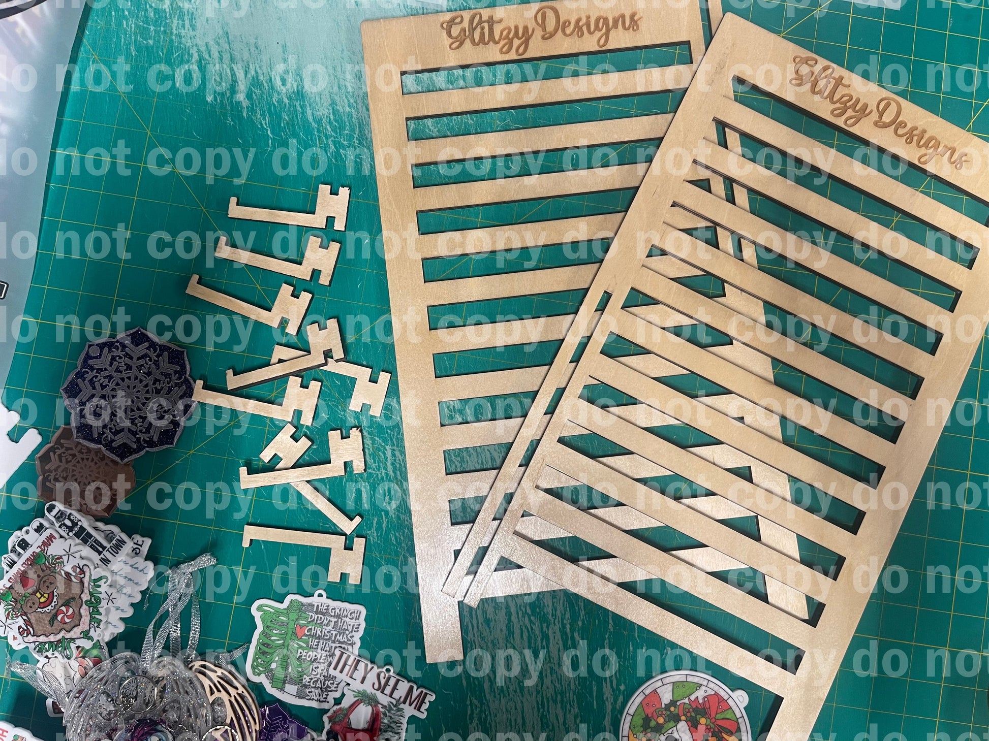 Back Rack Cut Out Wood display racks laser cut and personalized with hooks – Puttin on ...