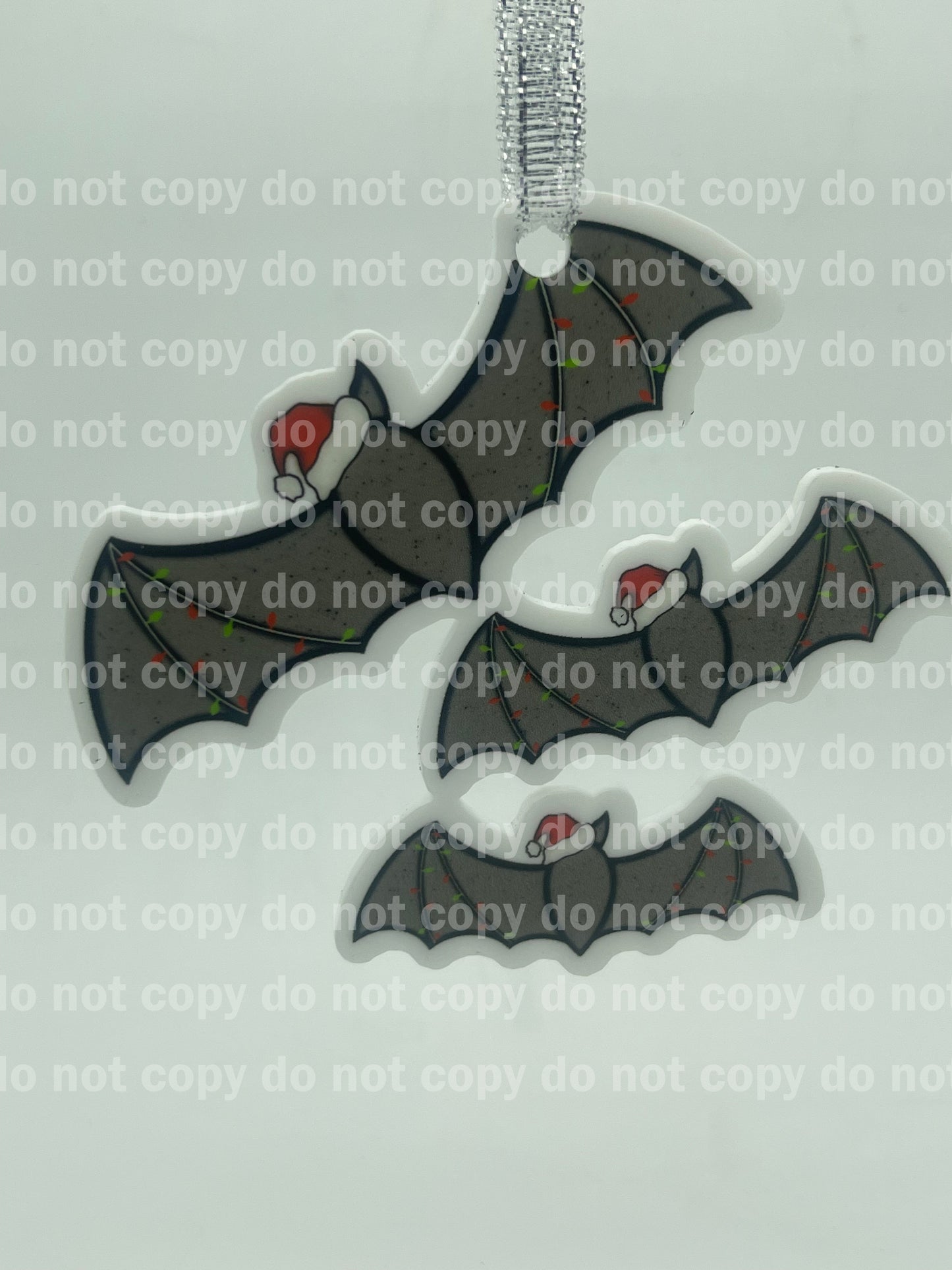 Christmas bats Christmas ornament uv print and acrylic