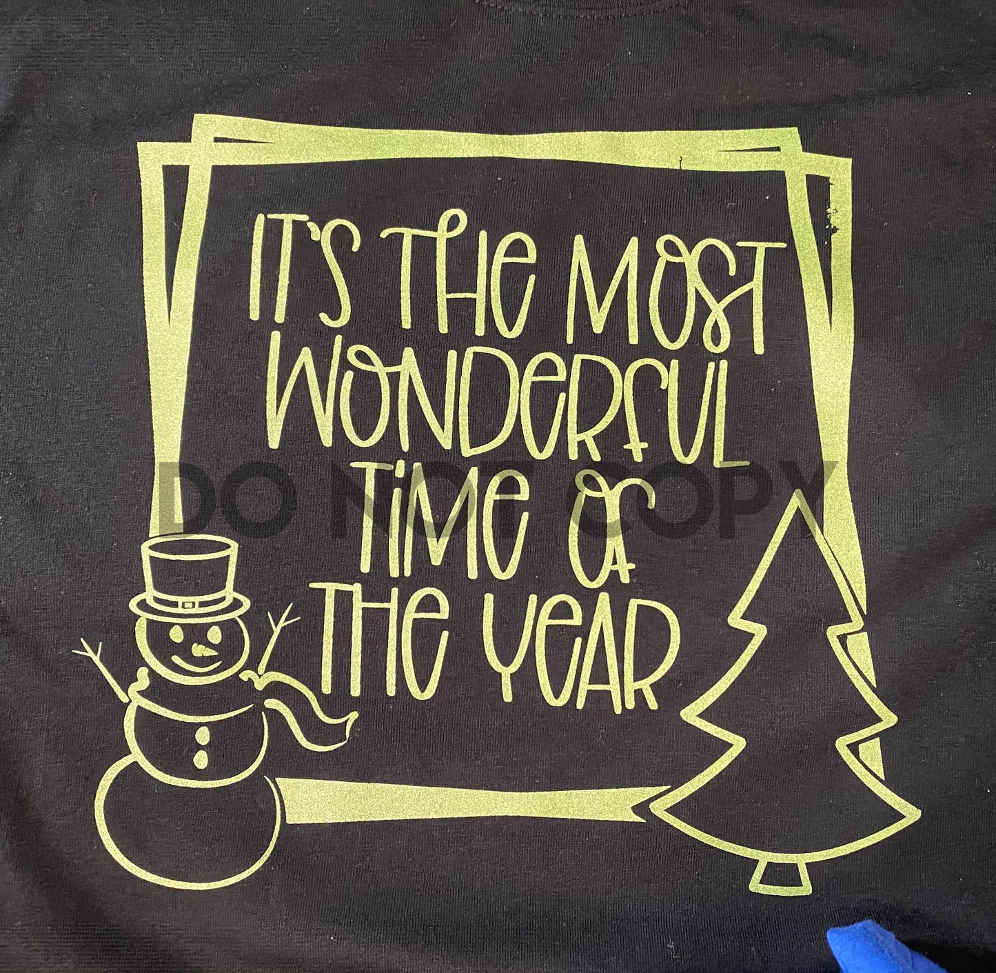 It’s the most wonderful time of the year Metallic one color Screen print transfer