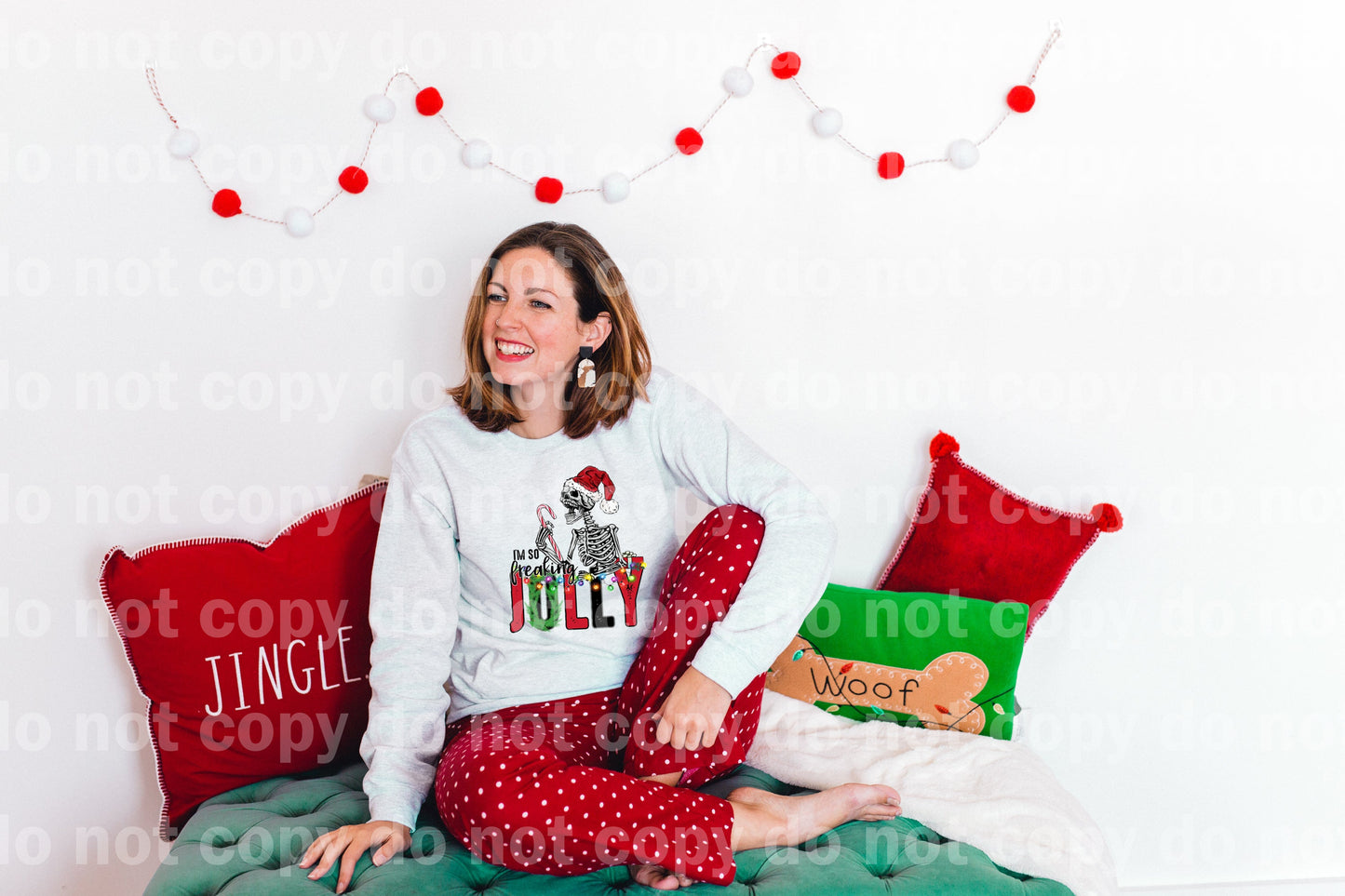 Soy tan jodidamente alegre Skellie Christmas Dream Print o Sublimation Print