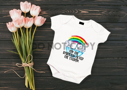 I'm The Rainbow After The Storm Blue Umbrella Elephants Sublimation print