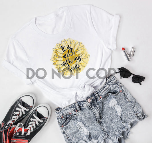 It Is Well With My Soul Sunflower Sublimation Print