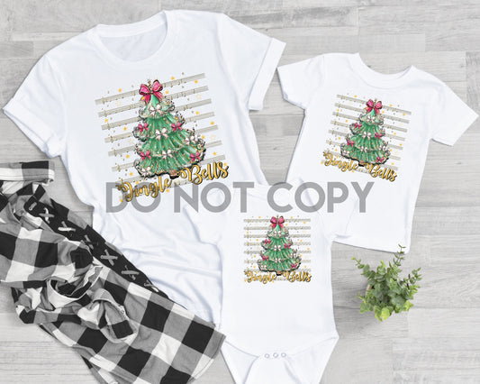 Jingle Bells Sheet music Christmas tree sublimation print