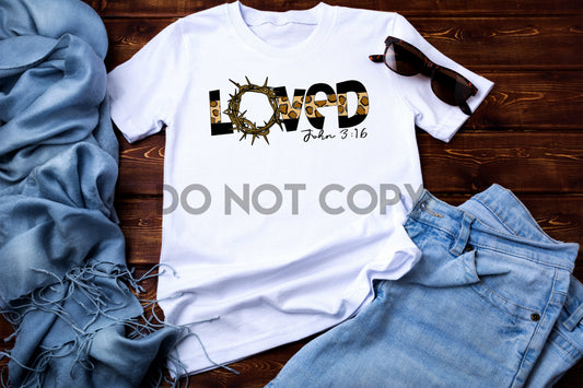 Loved Leopard John 3:16 Sublimation print